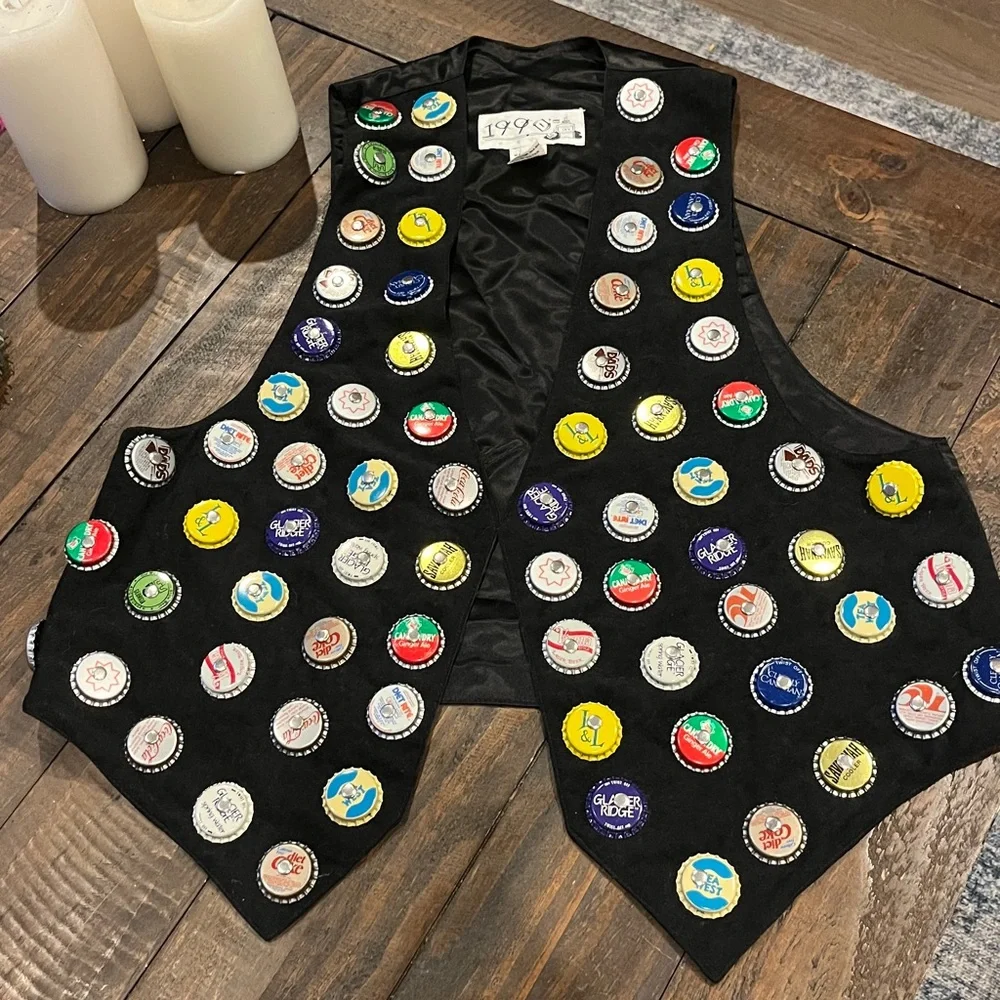 Vintage 1990 Ink Soda Cap Retro Vest Y2K - Picture 13 of 16